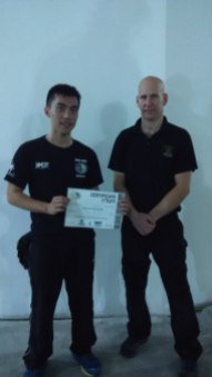 Krav Maga workshop by IKMF in 2015. Anti-kidnapping and 3rd party protection. Photo with GIT Israel Tamir (Head of Security and Law Enforcement Division)